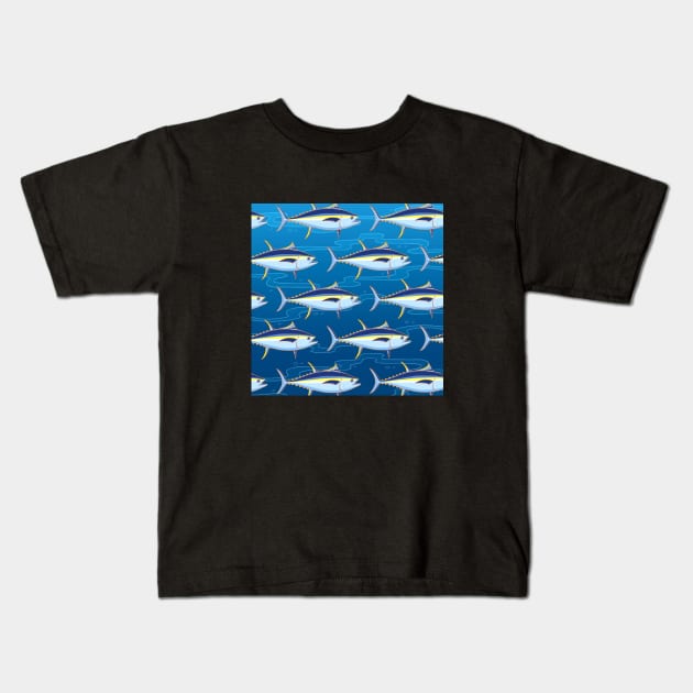 Bluefin Tuna Kids T-Shirt by TamiArt